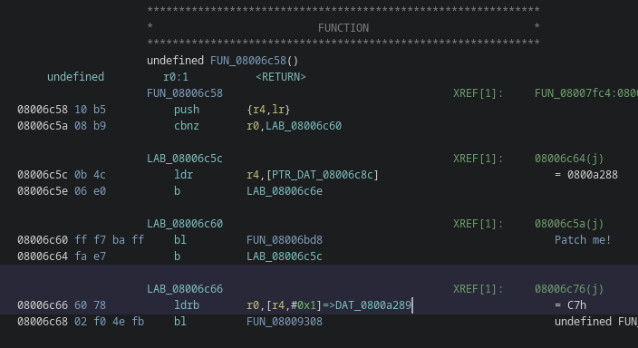 Call site that enables the I2C2 peripheral